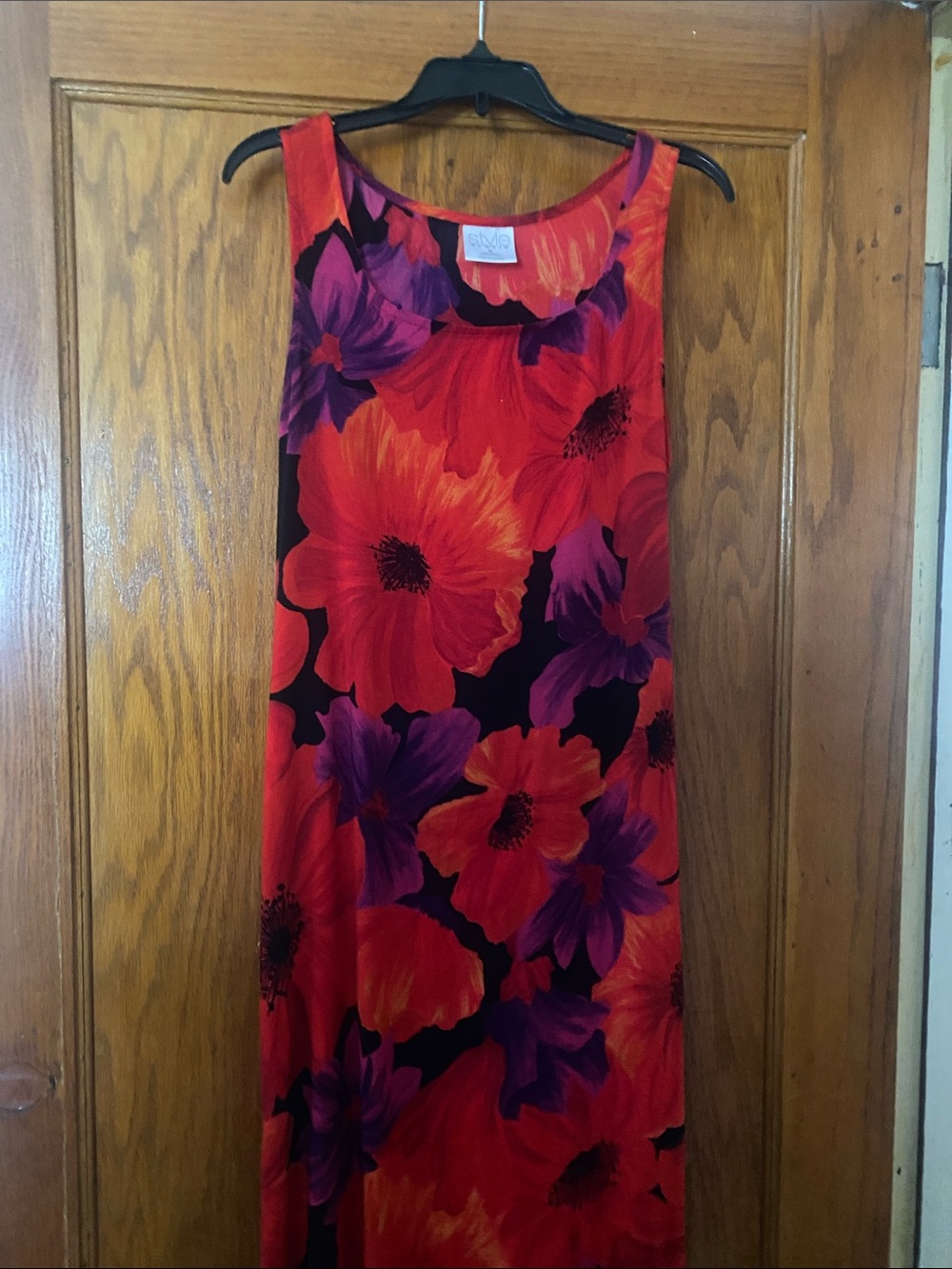 Red & Purple Floral Maxi Skirt - Vibrant Floral Print